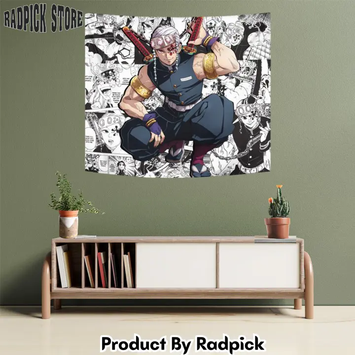 Tengen uzui tapestry custom anime manga wall decor  rp5946123